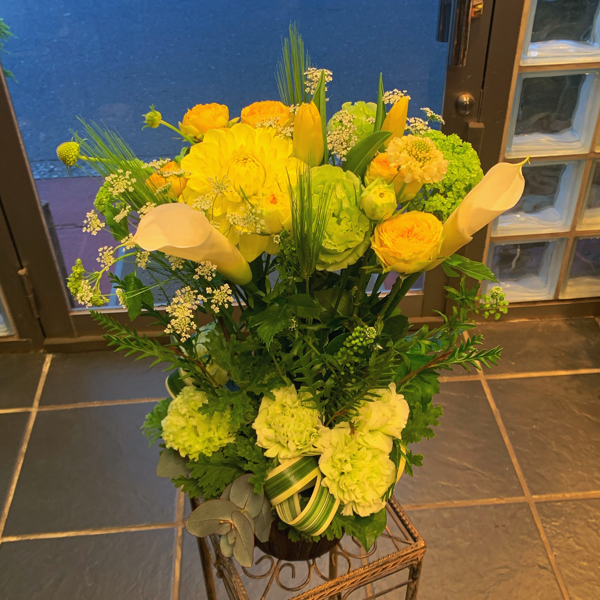 黄色のアレンジ
