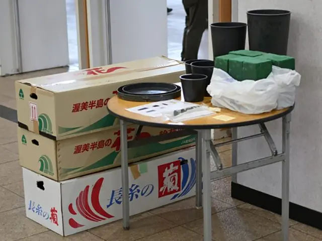 現地で支給された用意されていた資材の写真