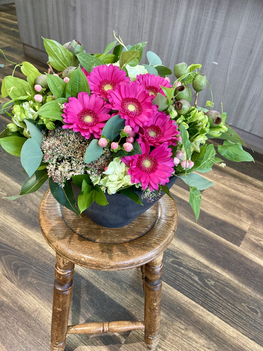 ピンクガーベラのアレンジ
