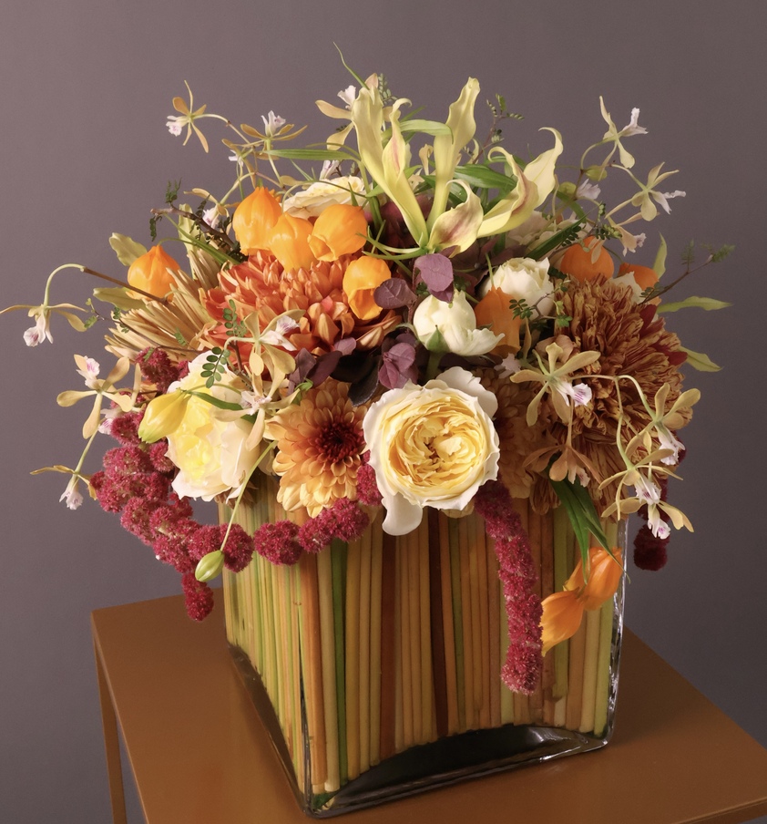 秋色フラワーアレンジメント