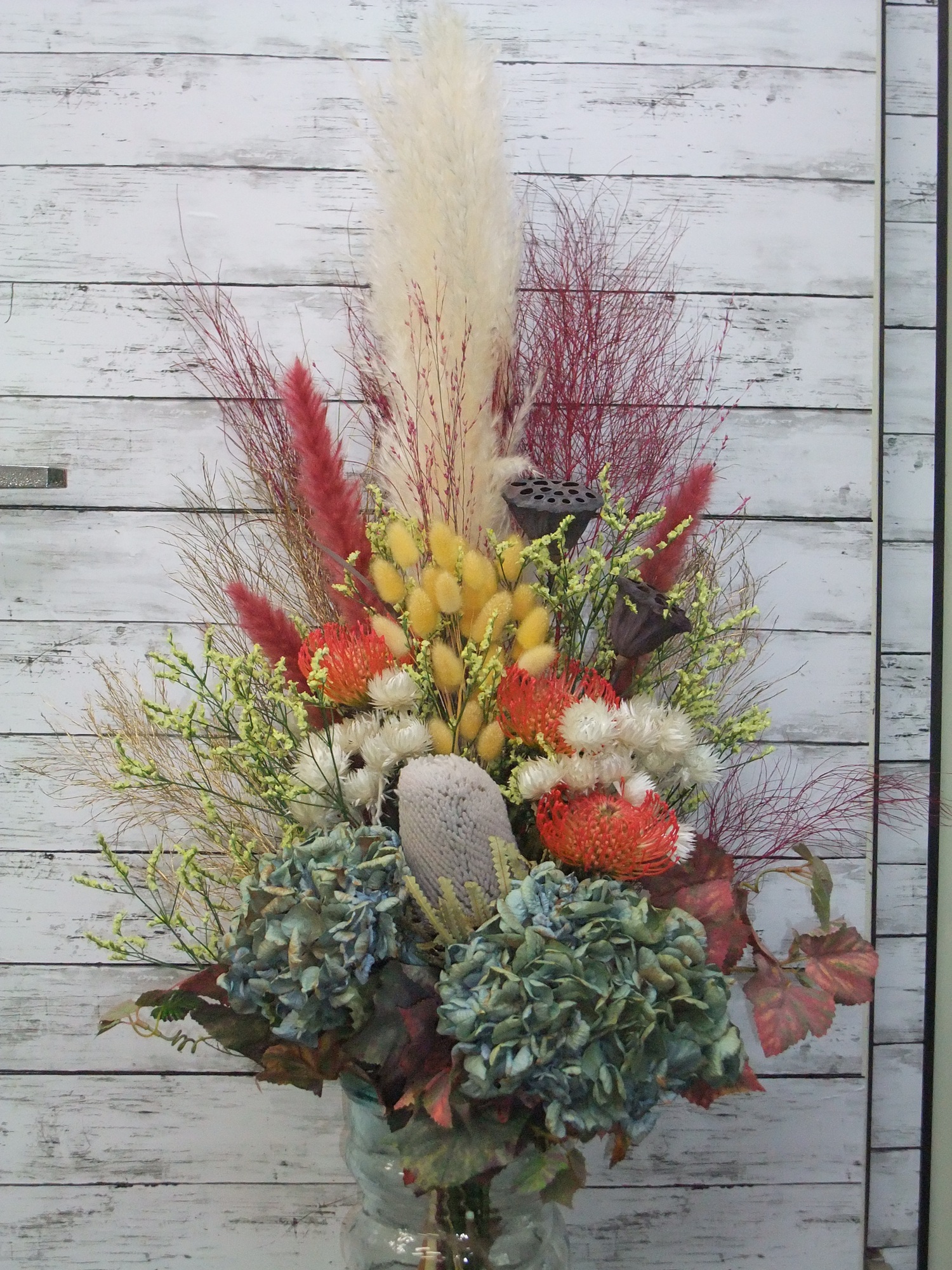 ドライフラワーのアレンジ