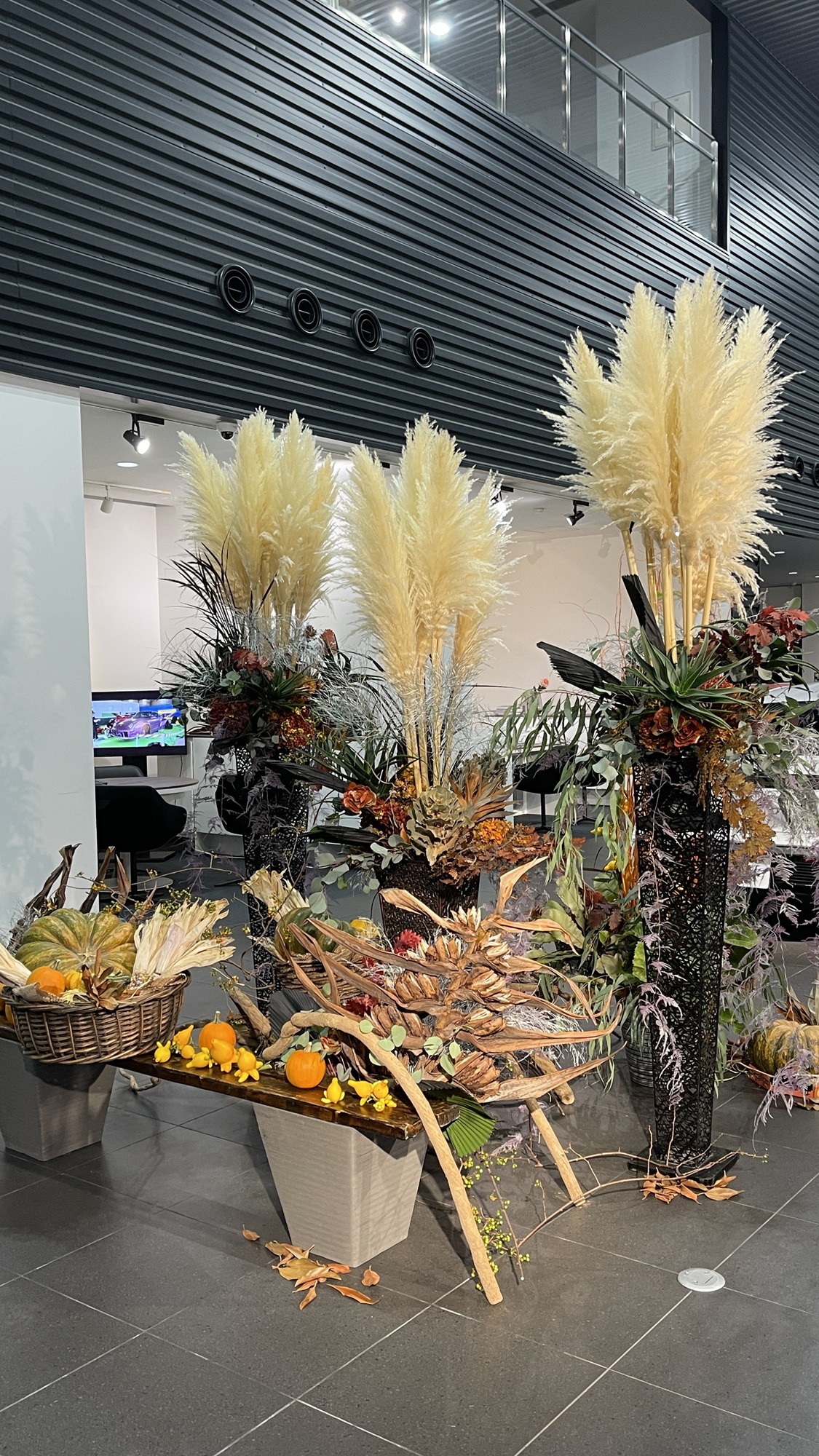 秋のフラワーディスプレイ