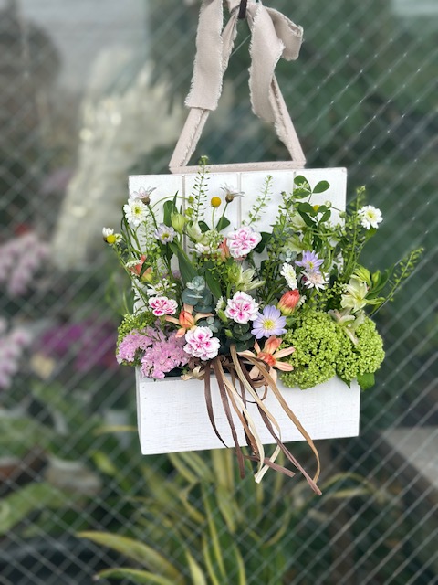 木箱のアレンジメント